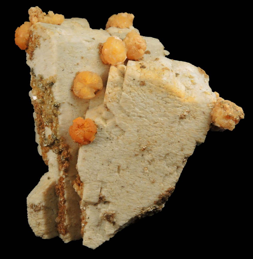 Stellerite on Feldspar from La Mancuerna, Tatatila, Veracruz, Mexico