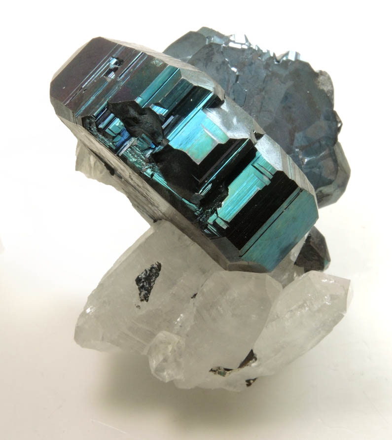 Bournonite (cogwheel twins) and Quartz from Machacamarca District, Cornelio Saavedra, Potos, Bolivia