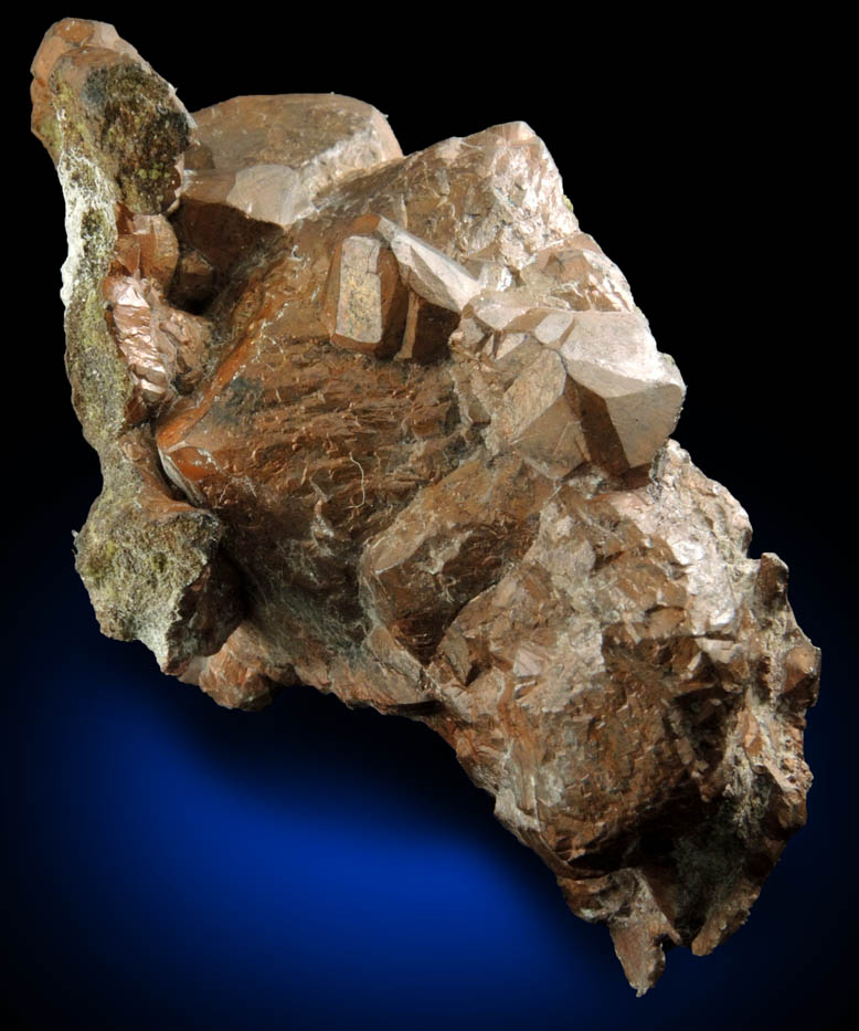Copper complex crystals with minor Epidote from Quincy Mine, Hancock, Keweenaw Peninsula Copper District, Houghton County, Michigan