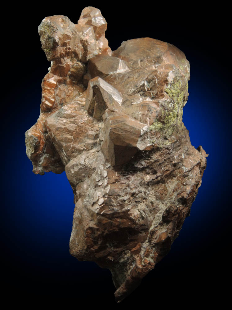 Copper complex crystals with minor Epidote from Quincy Mine, Hancock, Keweenaw Peninsula Copper District, Houghton County, Michigan