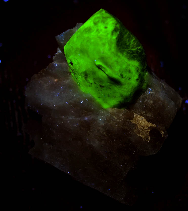 Willemite in Calcite from Franklin District, Sussex County, New Jersey