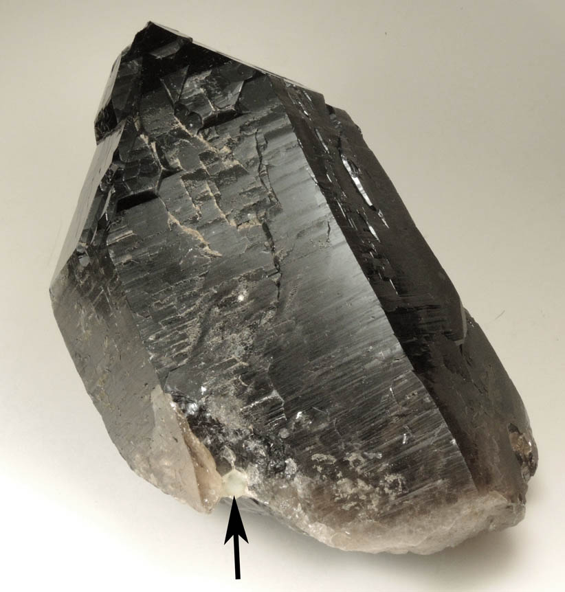 Milarite on Quartz var. Smoky Quartz from Cliff Site, Moat Mountain, Hale's Location, west of North Conway, New Hampshire