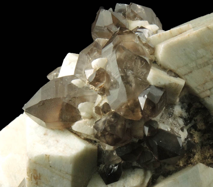 Microcline and Smoky Quartz from Boulder-Ravine Site, Moat Mountain, Bartlett, Carroll County, New Hampshire
