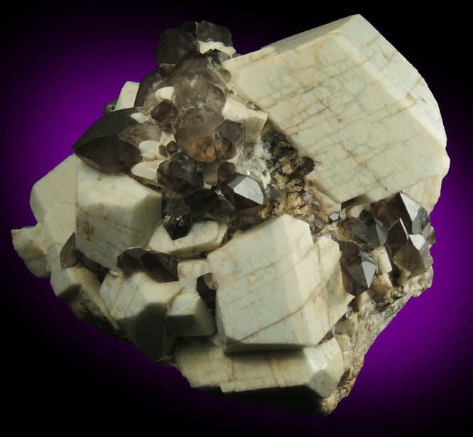 Microcline and Smoky Quartz from Boulder-Ravine Site, Moat Mountain, Bartlett, Carroll County, New Hampshire