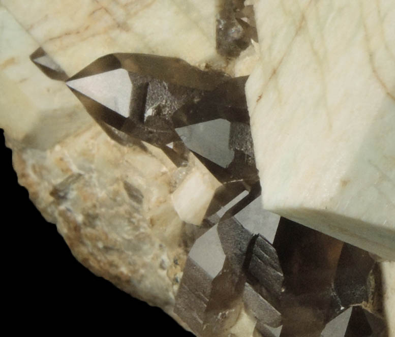 Microcline and Smoky Quartz from Boulder-Ravine Site, Moat Mountain, Bartlett, Carroll County, New Hampshire