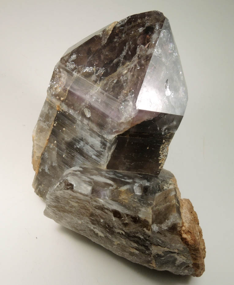 Quartz var. Smoky-Amethyst Quartz from Memorial Day Pocket, Boulder-Ravine Site, Moat Mountain, Bartlett, Carroll County, New Hampshire
