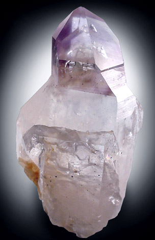 Quartz reverse scepter with 2 Enhydro inclusions from Tafelkop, Goboboseb Mountains, 27 km west of Brandberg Mountain, Erongo region, Namibia