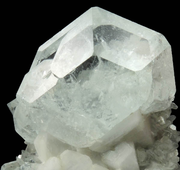 Beryl var. Aquamarine on Muscovite from Xuebaoding Mountain near Pingwu, Sichuan Province, China