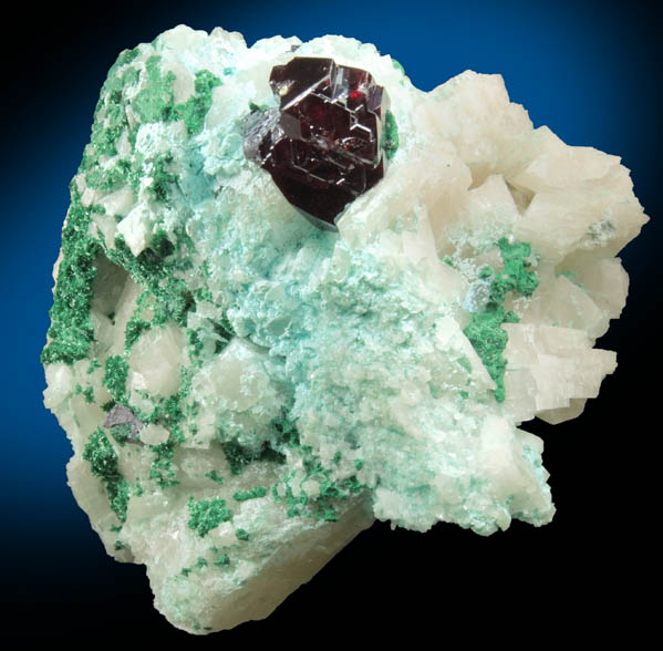 Cuprite with Chrysocolla and Malachite from Mashamba West Mine, 13 km west of Kolwezi, Katanga Copperbelt, Lualaba Province, Democratic Republic of the Congo