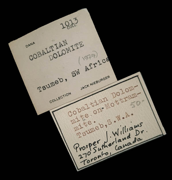 Dolomite (Cobalt-rich) from Tsumeb Mine, Otavi-Bergland District, Oshikoto, Namibia