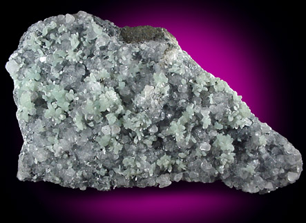 Prehnite on Calcite from Prospect Park Quarry, Prospect Park, Passaic County, New Jersey