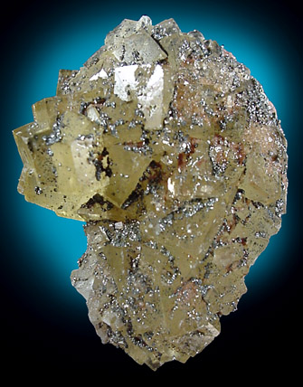 Pyrite on Fluorite from Villabuena, Spain