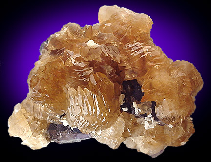 Calcite on Fluorite from Rosiclare Level, Minerva #1 Mine, Hardin County, Illinois