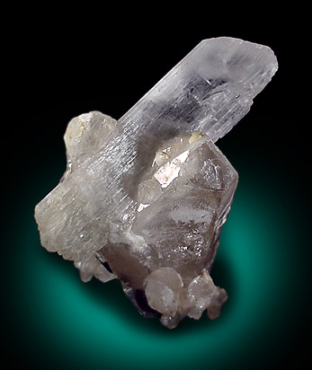 Spodumene var. Kunzite on Quartz Crystal Matrix from Nuristan Province, Afghanistan