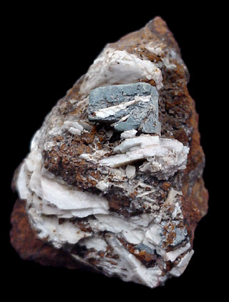 Galena on Barite from Route 72 Road Cut, New Britain, Connecticut