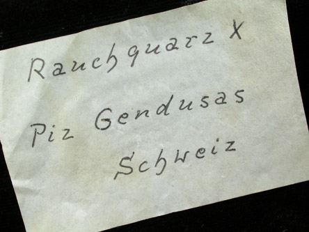 Quartz var. Smoky from Piz Gendusas, Tavetsch, Grischun, Switzerland