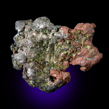 Silver and Copper, var. Halfbreed from Keweenaw Peninsula Copper District, Michigan