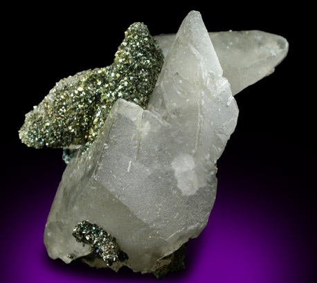 Marcasite on Calcite from Brushy Creek Mine, Viburnum Trend, Reynolds County, Missouri