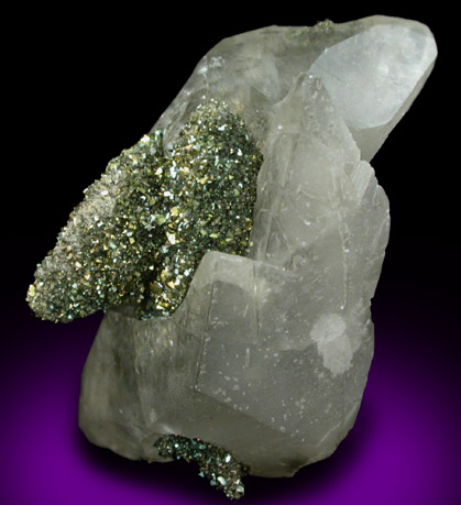 Marcasite on Calcite from Brushy Creek Mine, Viburnum Trend, Reynolds County, Missouri