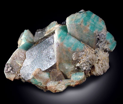 Quartz var. Smoky with Amazonite from Oliver Diggings, Middle Moat Mtn., Hale's Location, Carroll County, New Hampshire