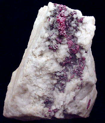 Cinnabar in Calcite from Mapimi District, Durango, Mexico