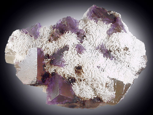 Barite on Fluorite from Sub-Rosiclare Level, Annabel Lee Mine, Harris Creek District, Hardin County, Illinois