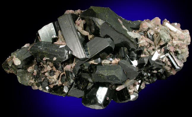 Epidote (twinned crystals) with Quartz from Green Monster Mountain-Copper Mountain area, south of Sulzer, Prince of Wales Island, Alaska