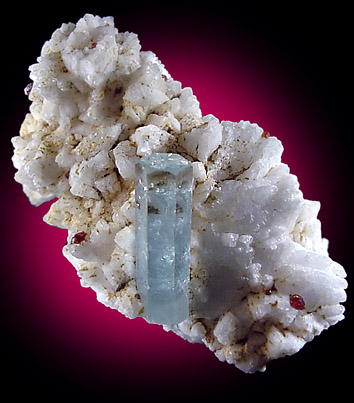 Beryl var. Aquamarine on Albite from Shengus, Skardu Road, Gilgit, Pakistan