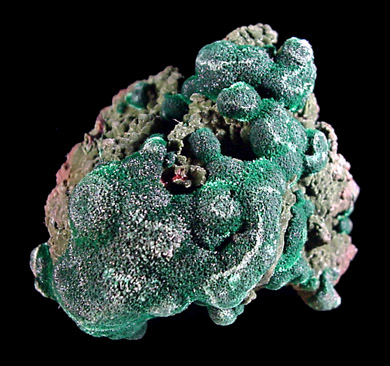 Malachite with Duftite from Tsumeb Mine, Otavi-Bergland District, Oshikoto, Namibia (Type Locality for Duftite)