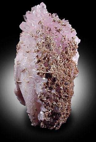 Eosphorite on Rose Quartz crystals from Taquaral, Minas Gerais, Brazil