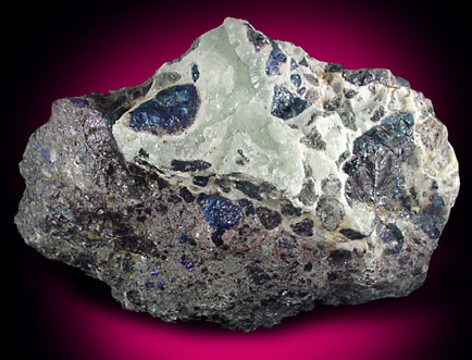 Bornite in Prehnite from Centreville, Virginia