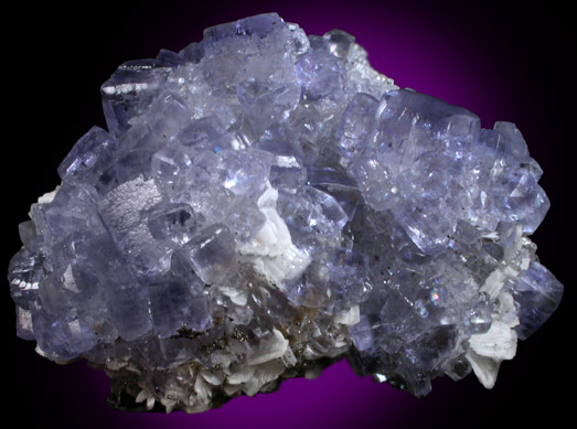 Fluorite with Barite and Pyrite from Berbes Mine, Ribidisella, Oviedo, Asturias, Spain