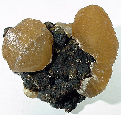 Calcite on Sphalerite with Chalcopyrite from Tri-State Lead-Zinc Mining District, near Joplin, Jasper County, Missouri