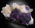 Calcite on Fluorite from Ozark-Mahoning No. 1 Mine, Cave-in-Rock, Hardin County, Illinois