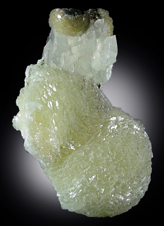 Prehnite with Calcite from Millington Quarry, Bernards Township, Somerset County, New Jersey