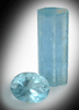 Beryl var. Aquamarine (with 1 carat faceted gemstone) from Shengus, Skardu Road, Gilgit-Baltistan, Pakistan