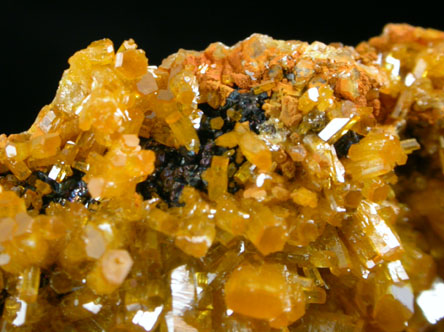 Mimetite on Cesarolite from Guatomo Mine, near Tham Thalu, south of Hat Yai, Yala Province, Thailand