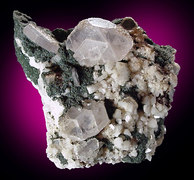 Fluorapatite and Chlorite from Zillerthal, Tyrol, Austria