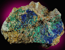 Azurite, Malachite, Tenorite from Morenci Mine, Clifton District, Greenlee County, Arizona