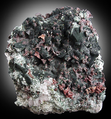 Copper on Pumpellyite from Atlantic Mine, Houghton, Michigan