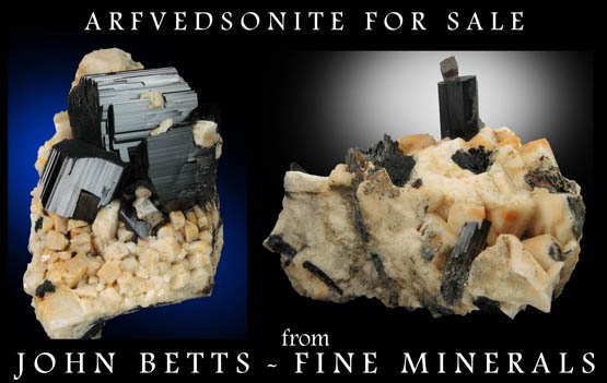 John Betts - Fine Minerals gallery of Arfvedsonite Specimens