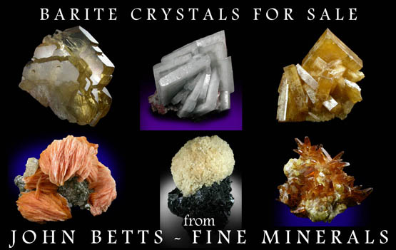 John Betts - Fine Minerals gallery of Barite Specimens