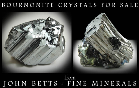 John Betts - Fine Minerals gallery of Bournonite Crystals