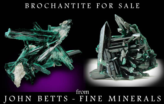 John Betts - Fine Minerals gallery of Brochantite Specimens