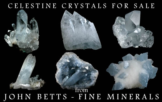 John Betts - Fine Minerals gallery of Celestine Specimens
