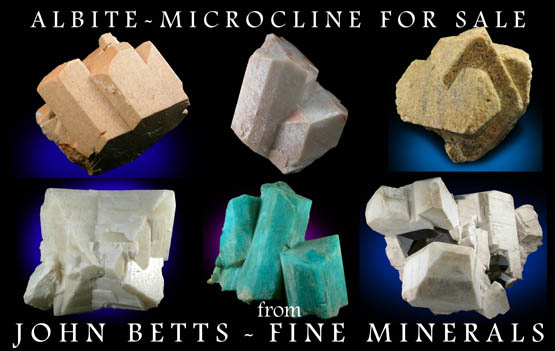 John Betts - Fine Minerals gallery of Feldspars: Microcline, Orthoclase, Albite