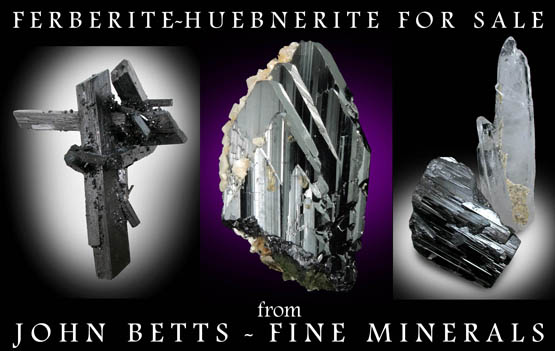 John Betts - Fine Minerals gallery of Wolframite: Ferberite-Huebnerite