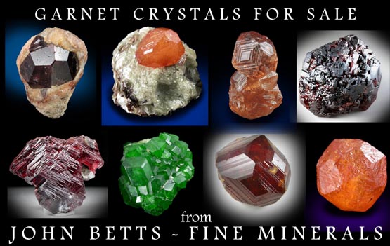 John Betts - Fine Minerals gallery of Garnet Specimens