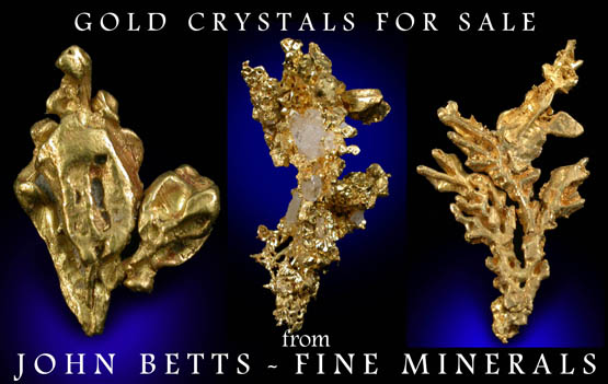 John Betts - Fine Minerals gallery of Gold Specimens