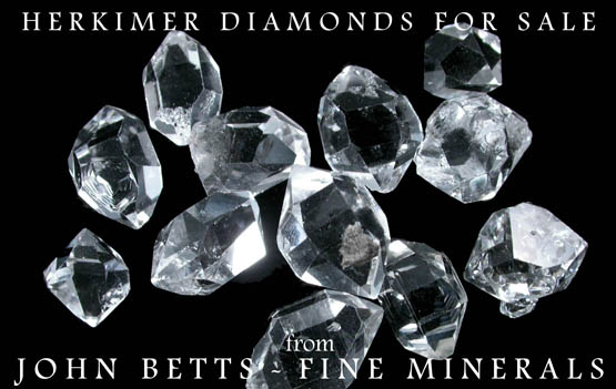 John Betts - Fine Minerals gallery of Herkimer Diamonds